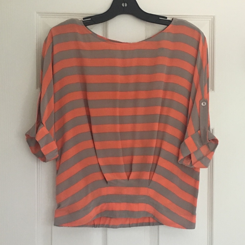 BCBG Max Azria silk crop top